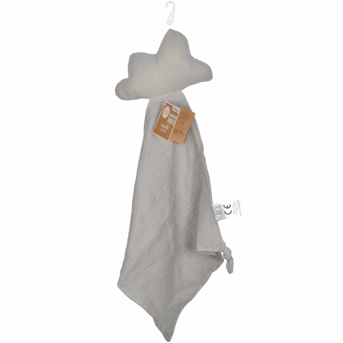 Doudou Mouchoir Bébé "Nuage" 46cm Gris - Image 4