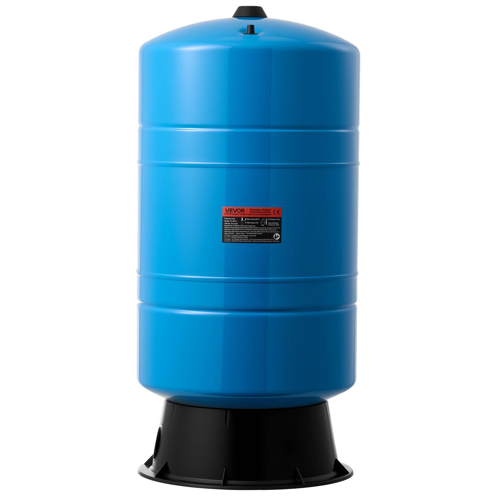 Vevor - VEVOR Réservoir à Pression Vertical Préchargé pour Puits 75,7 L Acier au Carbone - Image 1
