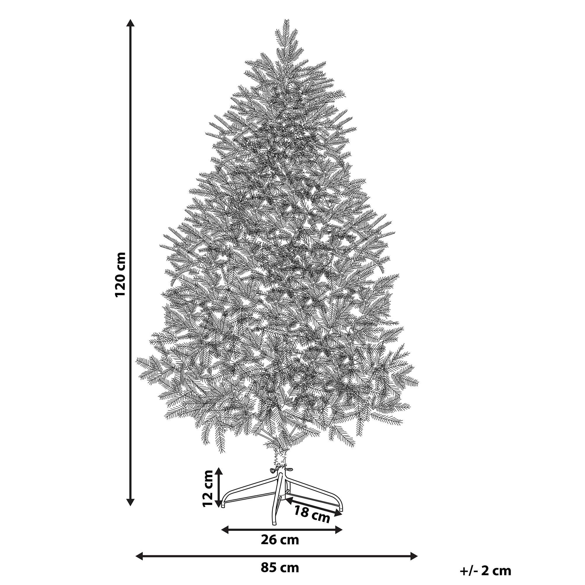 Beliani - Sapin de Noël PVC Blanc BASSIE - Beliani - Imagen 3