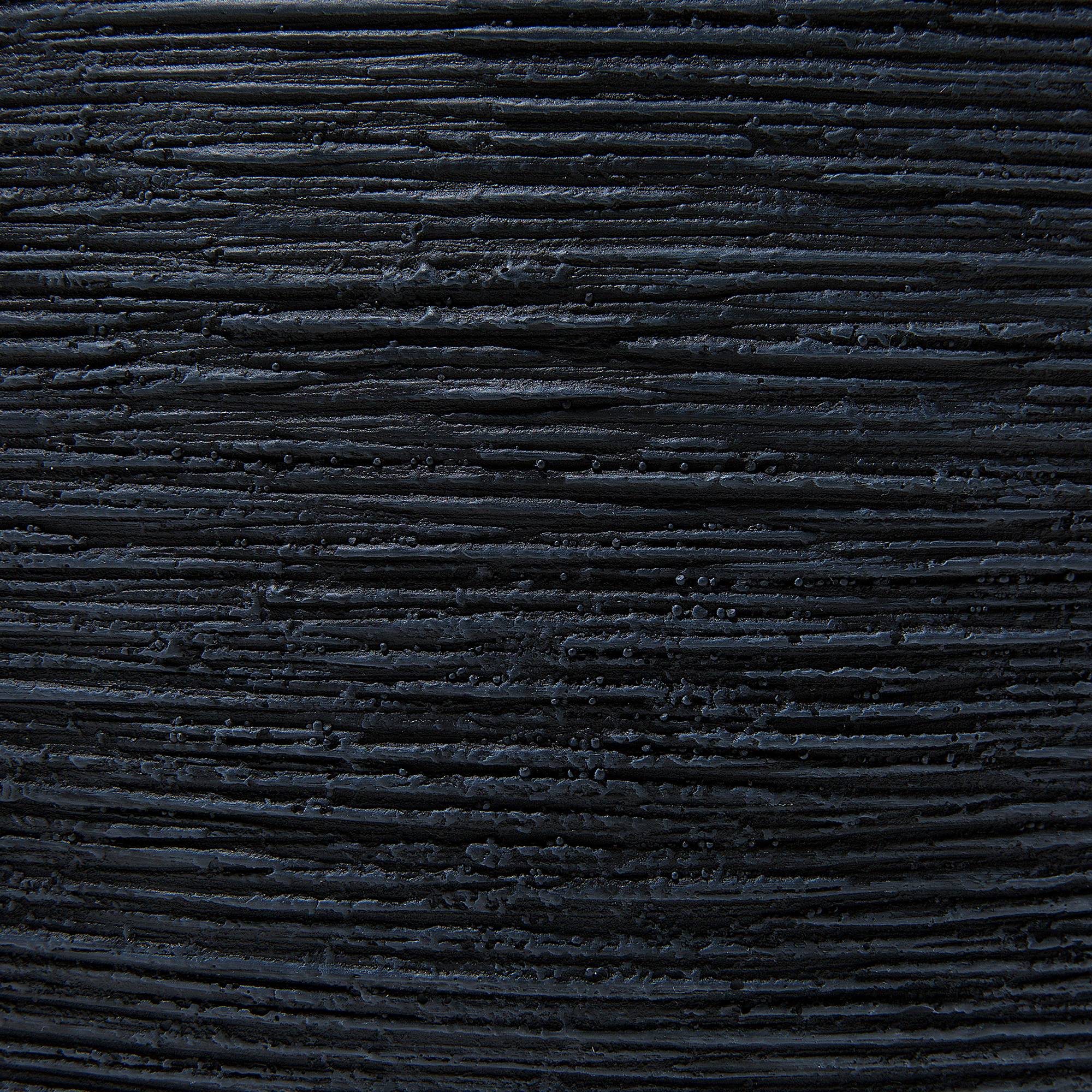 Beliani - Cache-Pot Noir en Mélange de Fibres Diamètre 38 cm Hauteur 30 cm Design Moderne Idéal pour Intérieur et Extérieur Jardinière - Imagen 4