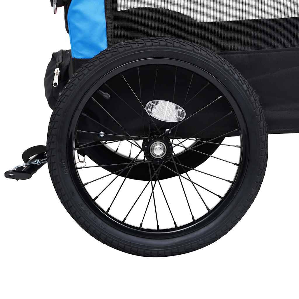 Vidaxl - Remorque de vélo pour chiens et poussette 2-en-1 bleu et noir vidaXL 92438 - Imagen 7