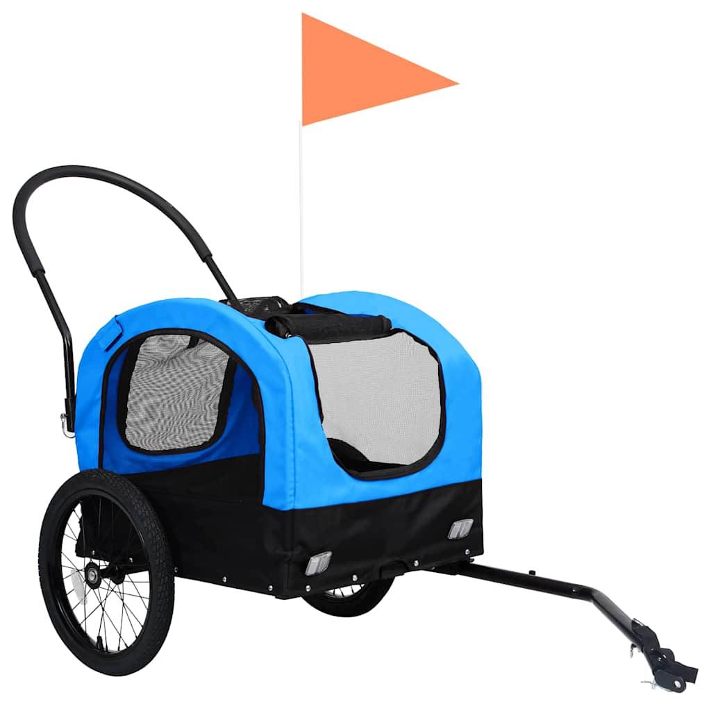 Vidaxl - Remorque de vélo pour chiens et poussette 2-en-1 bleu et noir vidaXL 92438 - Imagen 9