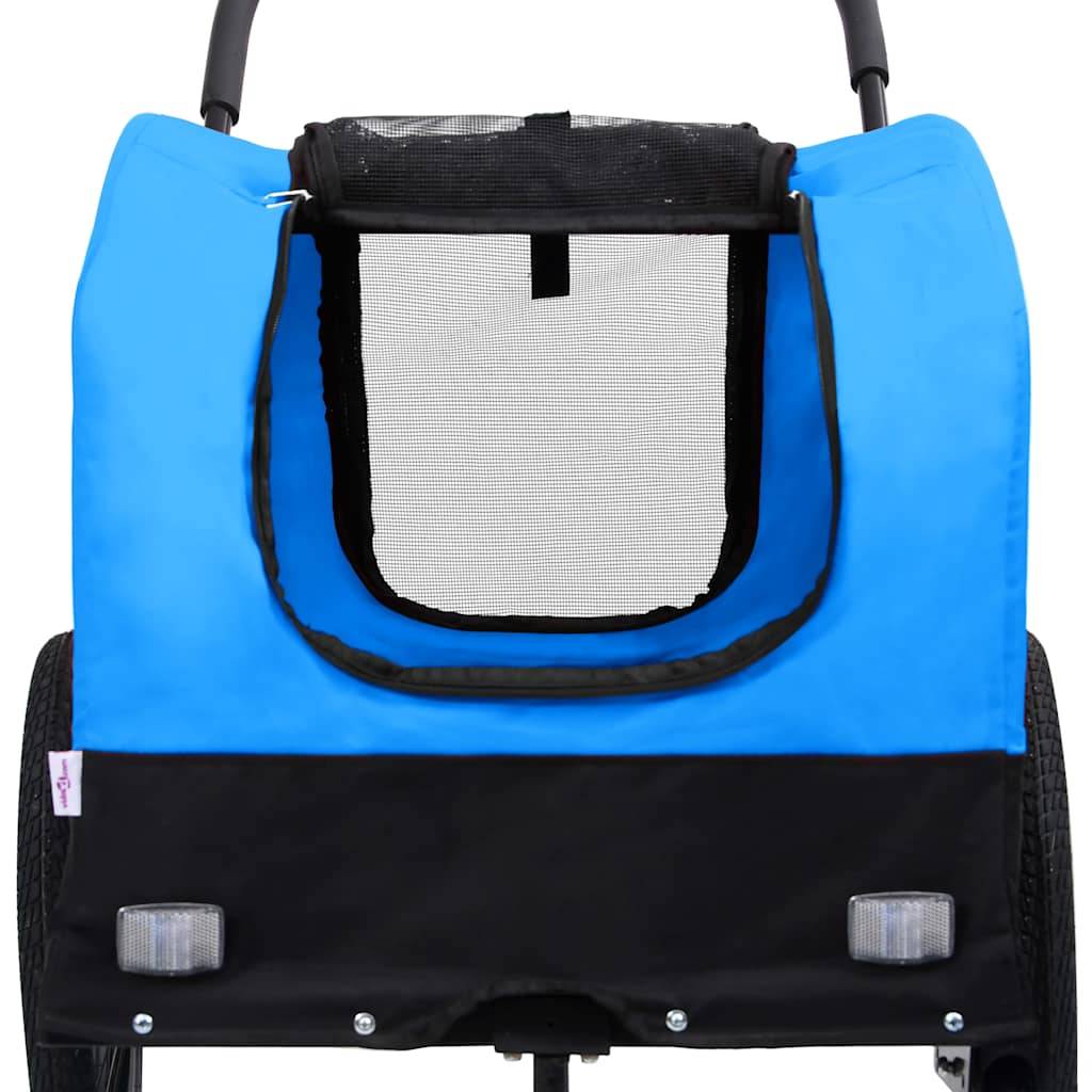 Vidaxl - Remorque de vélo pour chiens et poussette 2-en-1 bleu et noir vidaXL 92438 - Imagen 4