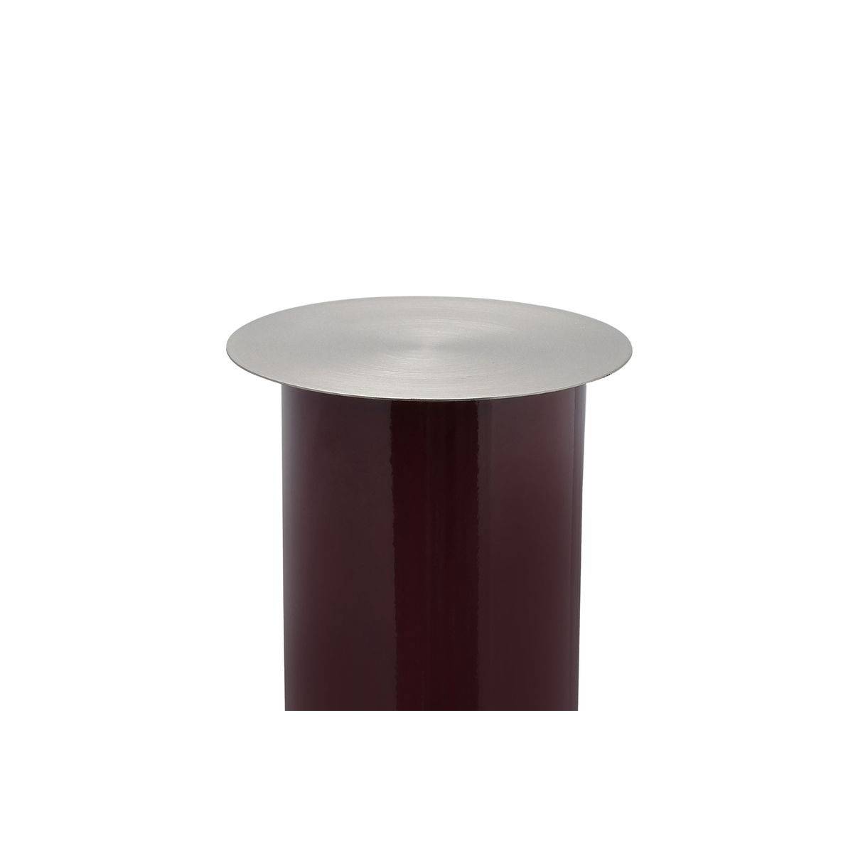 Bougeoir de Sol "Colby" 70cm Prune & Argent - Image 2