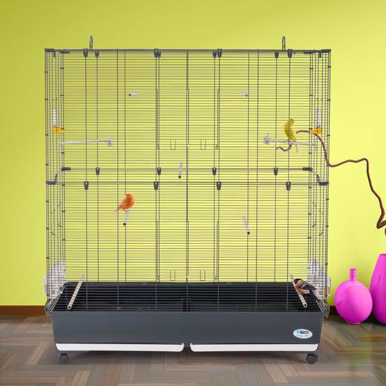 Ferplast - Ferplast Volière Cage à Oiseaux PLANETA LARGE Grande Cage pour Canaris, Pinsons, Perruches Ondulées, Inséparables, Métal, Accessoires inclus - Image 2
