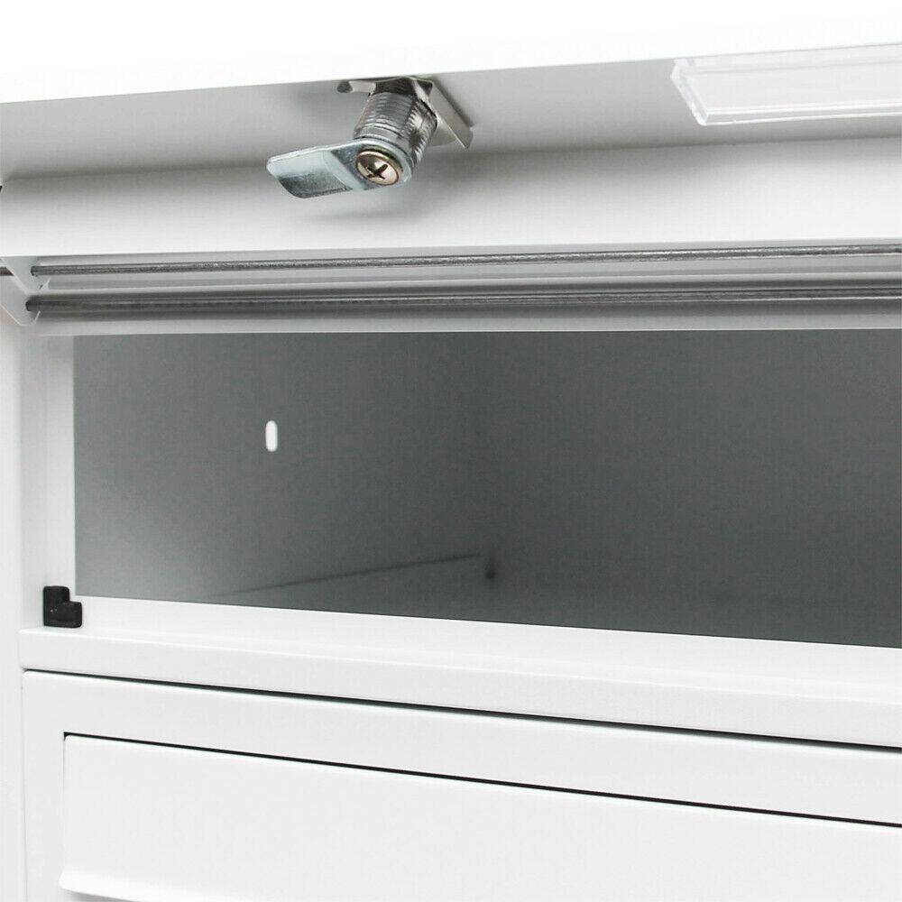 Helloshop26 - Double bloc 6 boites aux lettres sur pieds entrées courrier blanc - Imagen 6