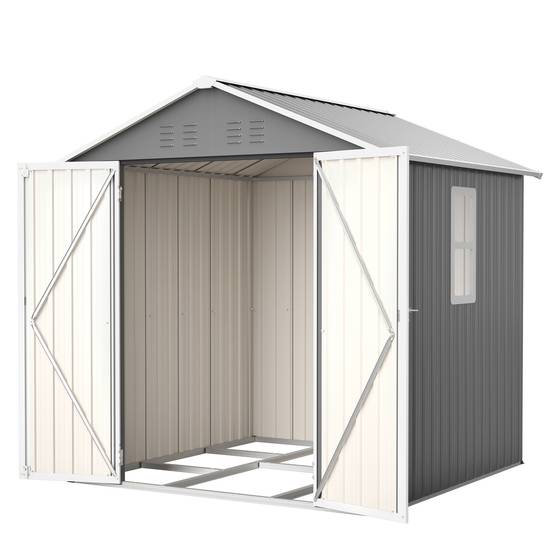 ComfortXL - Abri de jardin métal 185 x 182 x 191 cm avec fenêtre ventilation et serrure - ComfortXL Outdoor Living - Image 9