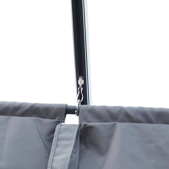 Outsunny - Pergola coulissante rétractable 4x3m structure métal époxy anticorrosion toile polyester 180g/m² gris foncé - Outsunny - Image 8