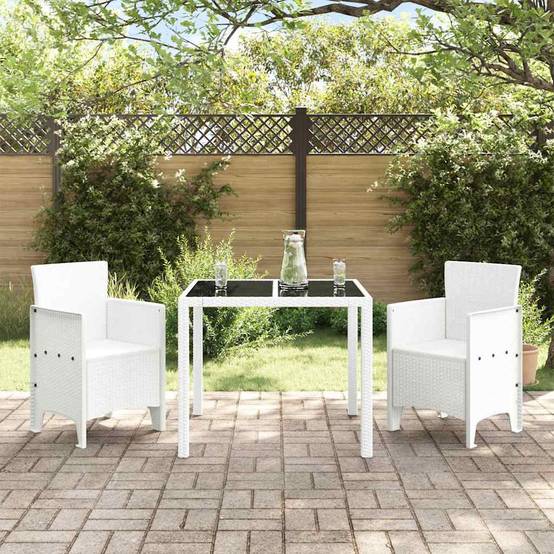 Lot De 2 Chaises De Jardin - Fauteuils De Jardin Blanc 53 x 49 x 85 cm PP - Image 3