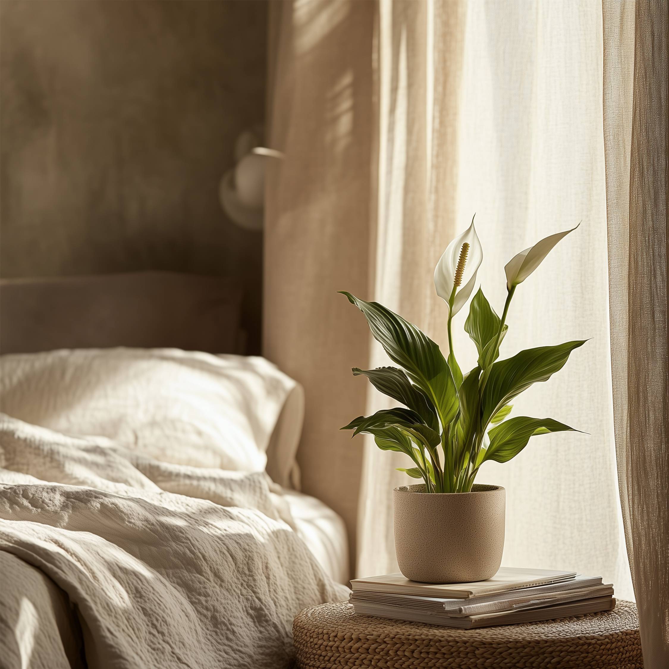 Fleur de lune - Set de 2 - Spathiphyllum 'Lima' - Hauteur 60-75cm - ⌀17cm - Image 3