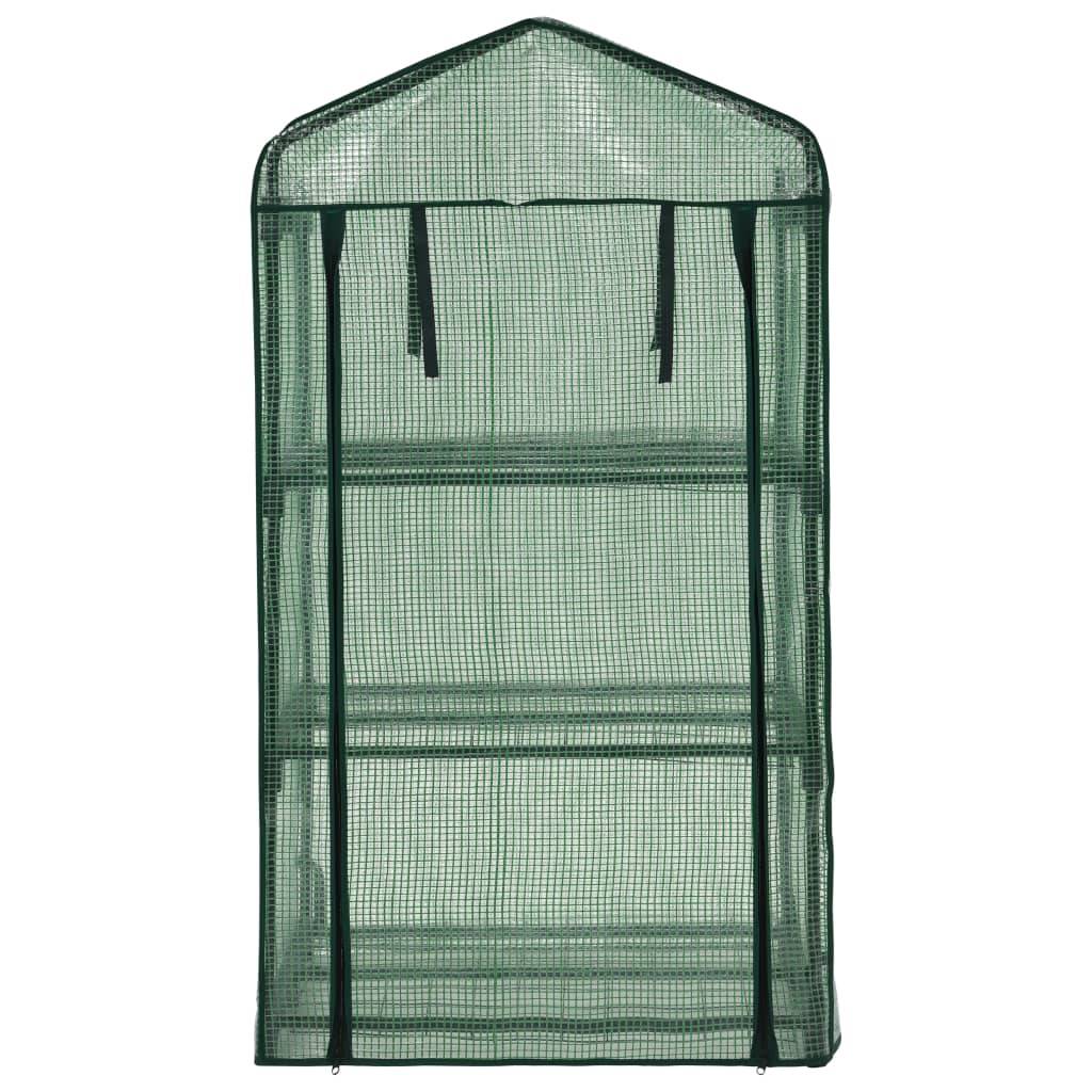 Mini-serre 0.34m² - Serre de jardin - Serre de culture à 3 niveaux 69x49x125 cm MAISON CHIC - Image 4