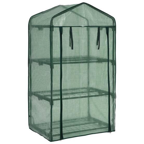 Mini-serre 0.34m² - Serre de jardin - Serre de culture à 3 niveaux 69x49x125 cm MAISON CHIC - Image 3