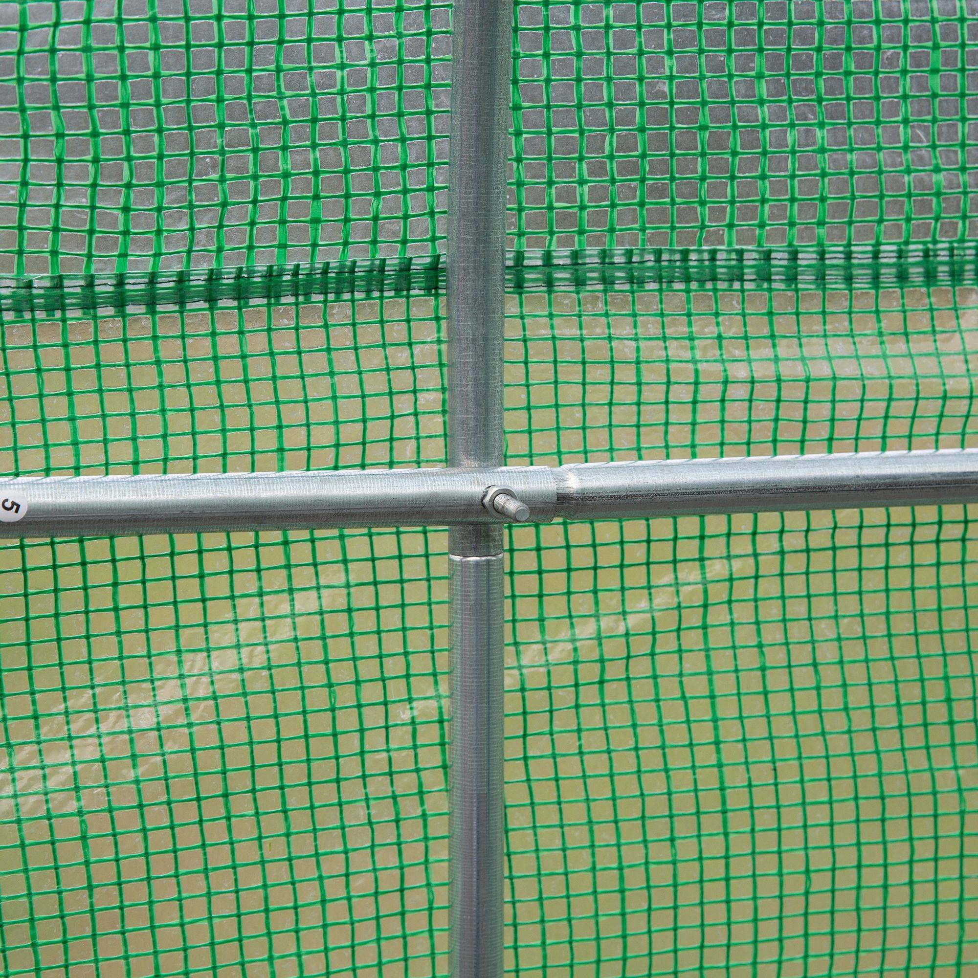 ComfortXL - Serre tunnel acier PE pour potager protection UV anti-intempéries 350x300cm Vert - ComfortXL Outdoor Living - Image 10