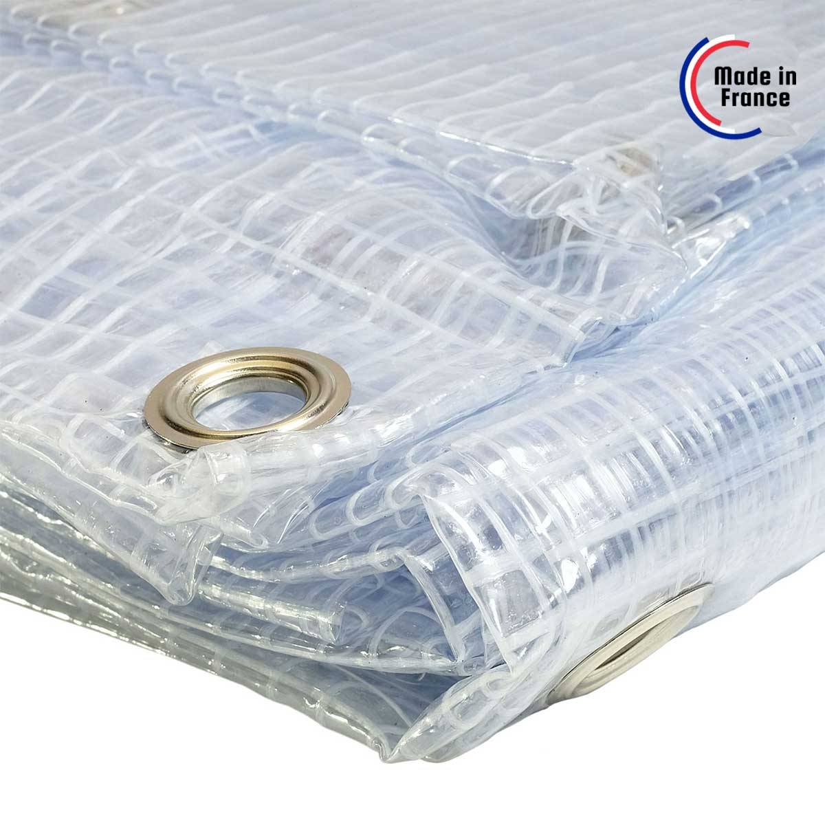 Bâche Agricole 3,8x9 m SP400AG - Garantie 5 ans - Bâche Armée Transparente étanche - Anti-UV - Made in France TECPLAST - Imagen 5