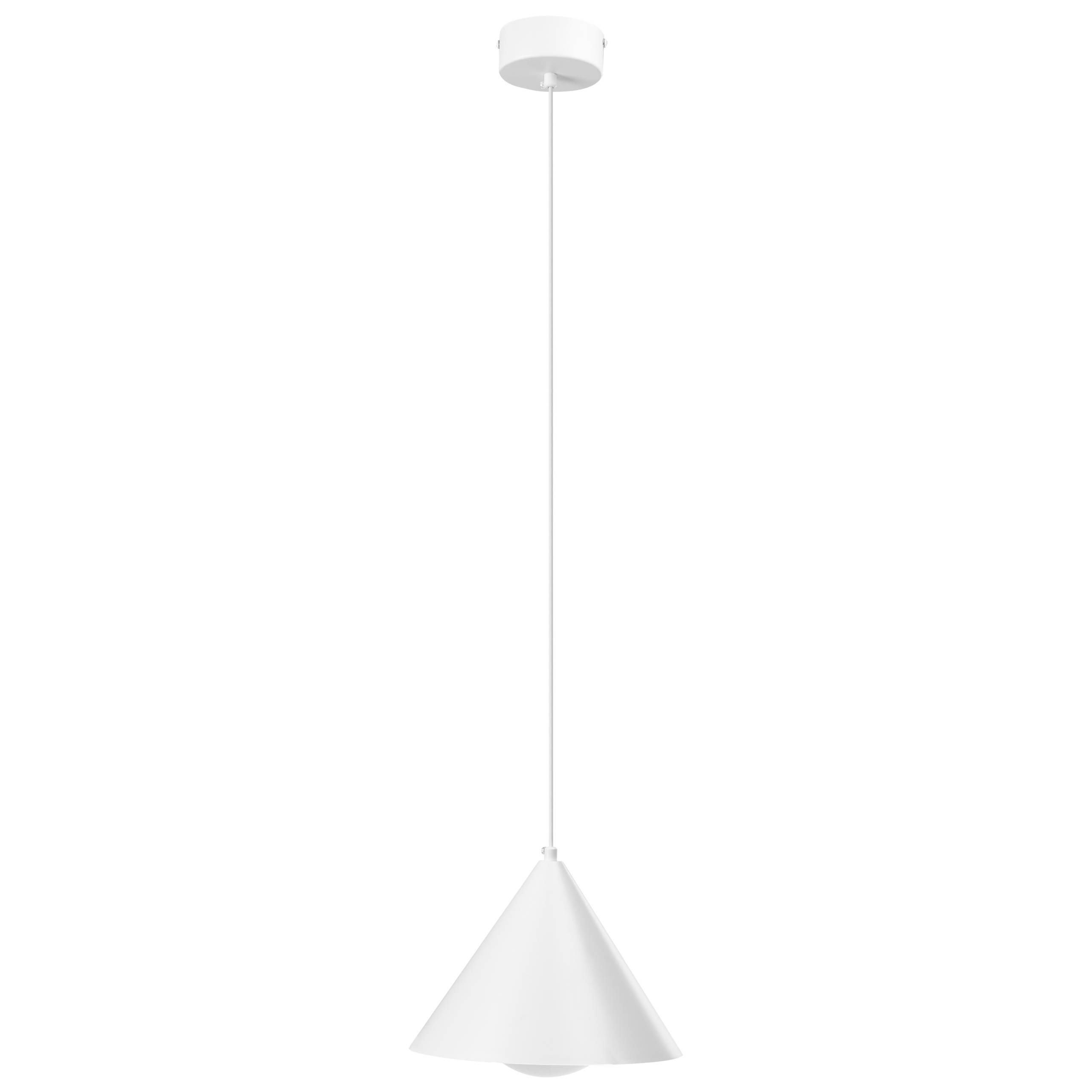 Beliani - Lampe suspension Métal Blanc LEYRE - 24x24x156- Beliani - Image 4