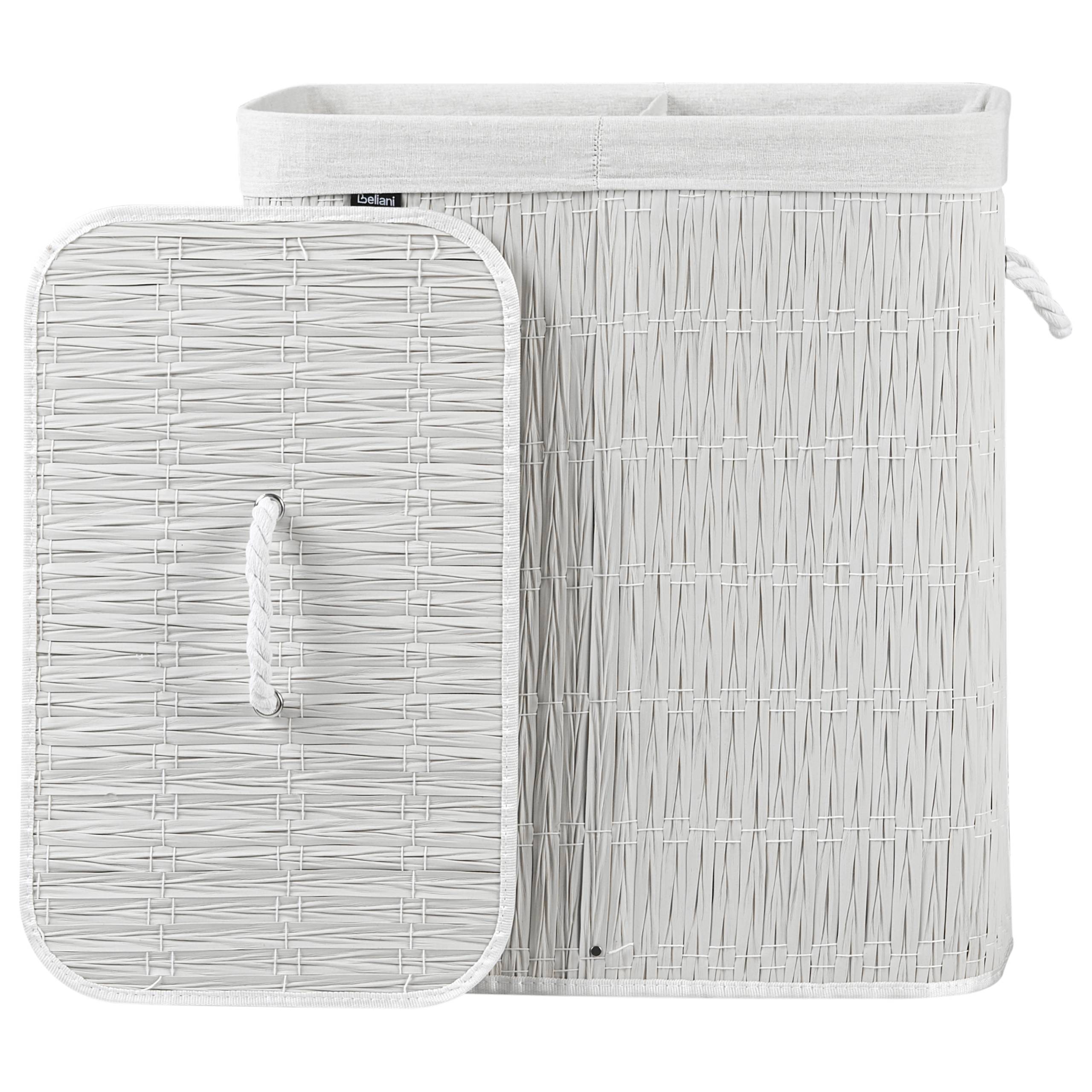 Beliani - Paniers à linge Matière synthétique Blanc ARRAIAS - 52x32x60- Beliani - Image 3