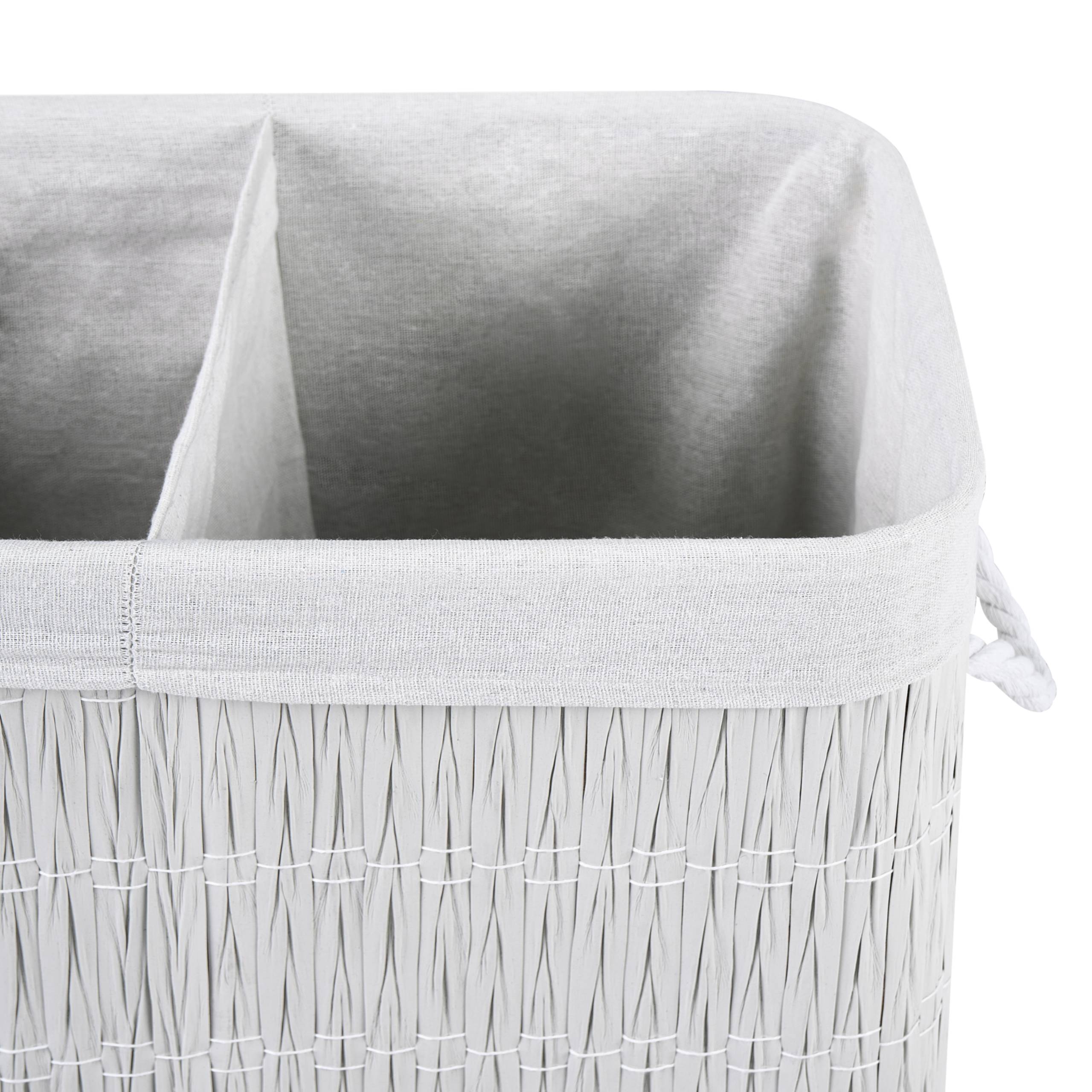 Beliani - Paniers à linge Matière synthétique Blanc ARRAIAS - 52x32x60- Beliani - Image 4