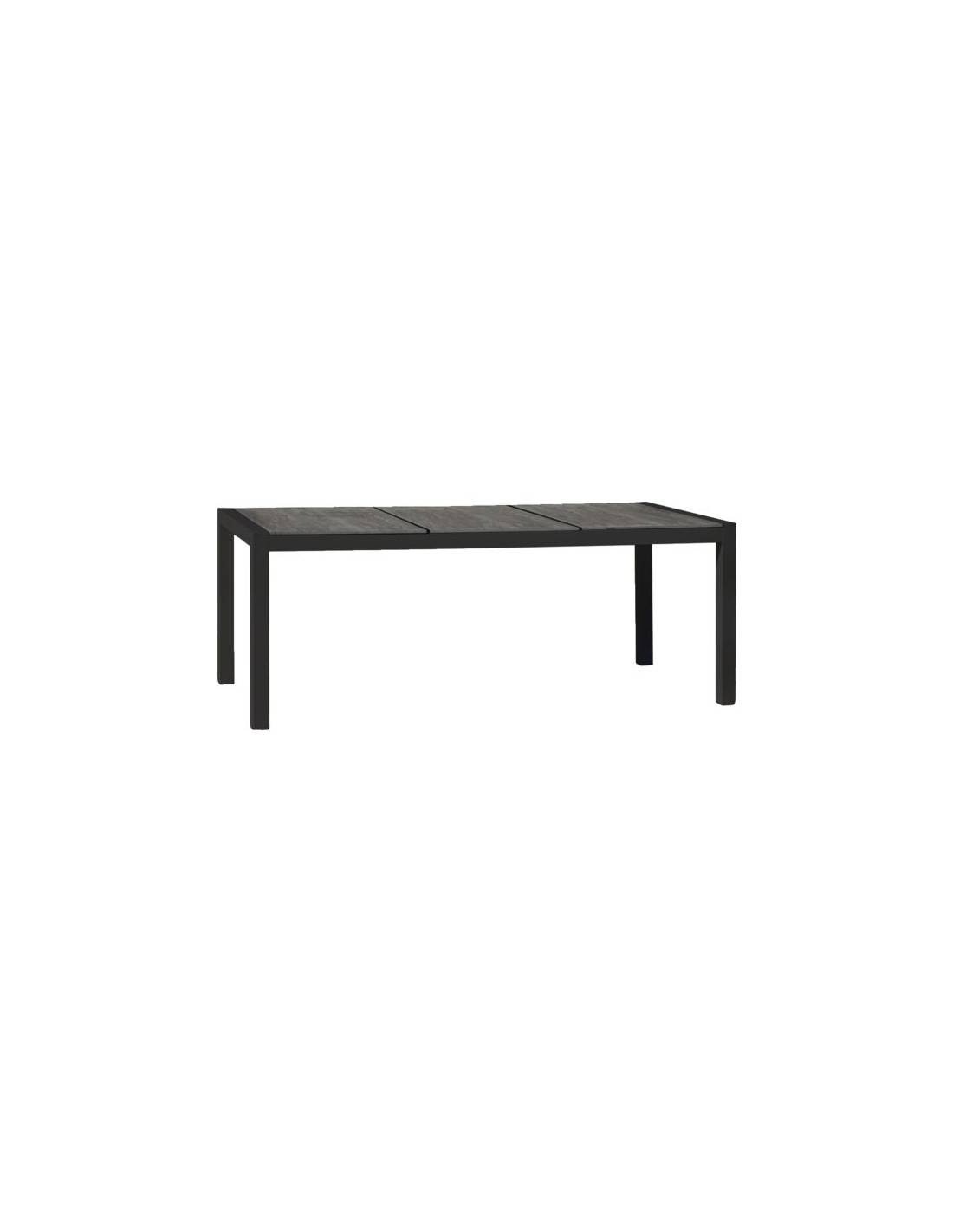 Dcb Garden - Table Jardin Venise Céramique Et Aluminium Gris Anthracite - Dcb Groupe - Decochine - Image 1