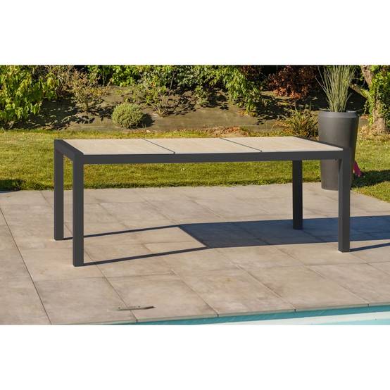 Dcb Garden - Table Jardin Venise Céramique Et Aluminium Gris Anthracite - Dcb Groupe - Decochine - Image 6