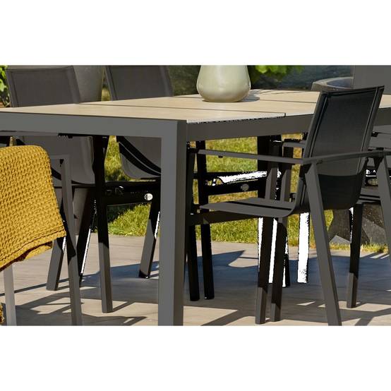 Dcb Garden - Table Jardin Venise Céramique Et Aluminium Gris Anthracite - Dcb Groupe - Decochine - Image 4