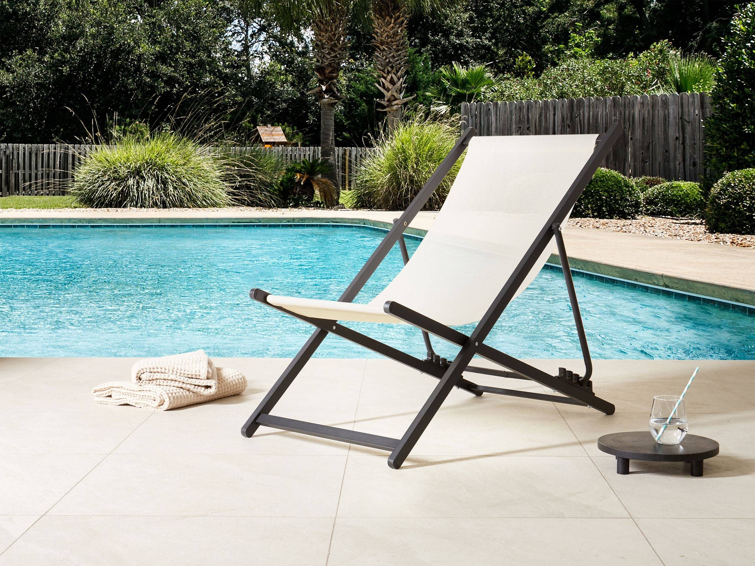 Beliani - Chaise longue Aluminium Beige clair LOCRI II - Beliani - Imagen 1