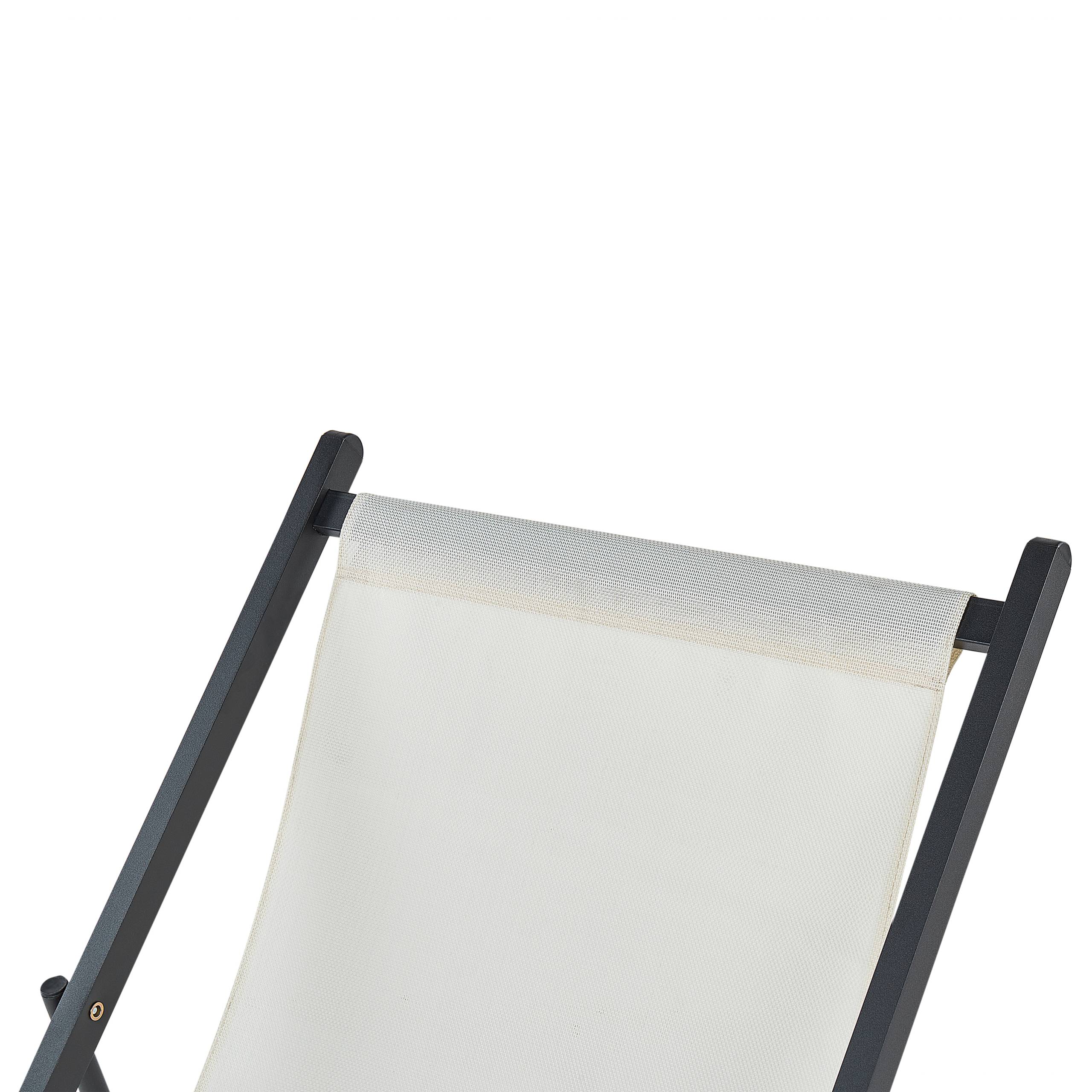Beliani - Chaise longue Aluminium Beige clair LOCRI II - Beliani - Imagen 7