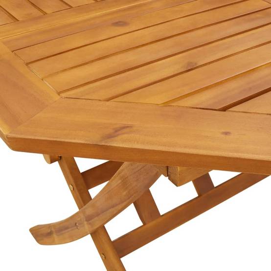 Grande Table de Jardin Ronde Pliante Ø110cm en Bois d'Acacia Massif, pour 4-6 Personnes – ComfortXL Outdoor Living - Image 10