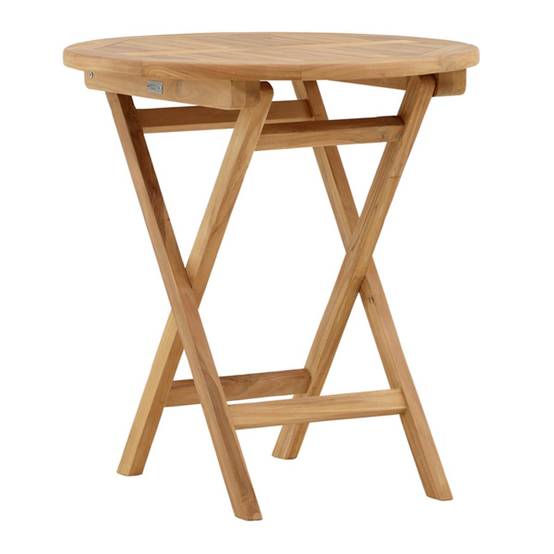 Table de Jardin Ronde en Teck "Kenya" 70cm Naturel - Image 1