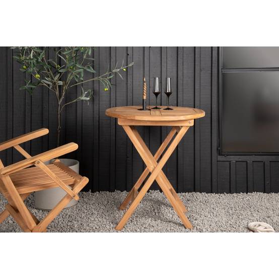 Table de Jardin Ronde en Teck "Kenya" 70cm Naturel - Image 9