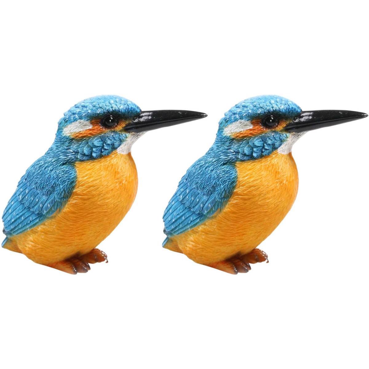 Farmwood Animals - Oiseau martin pêcheur en résine 12.5 x 6 x 10 cm (Lot de 2) - Imagen 1