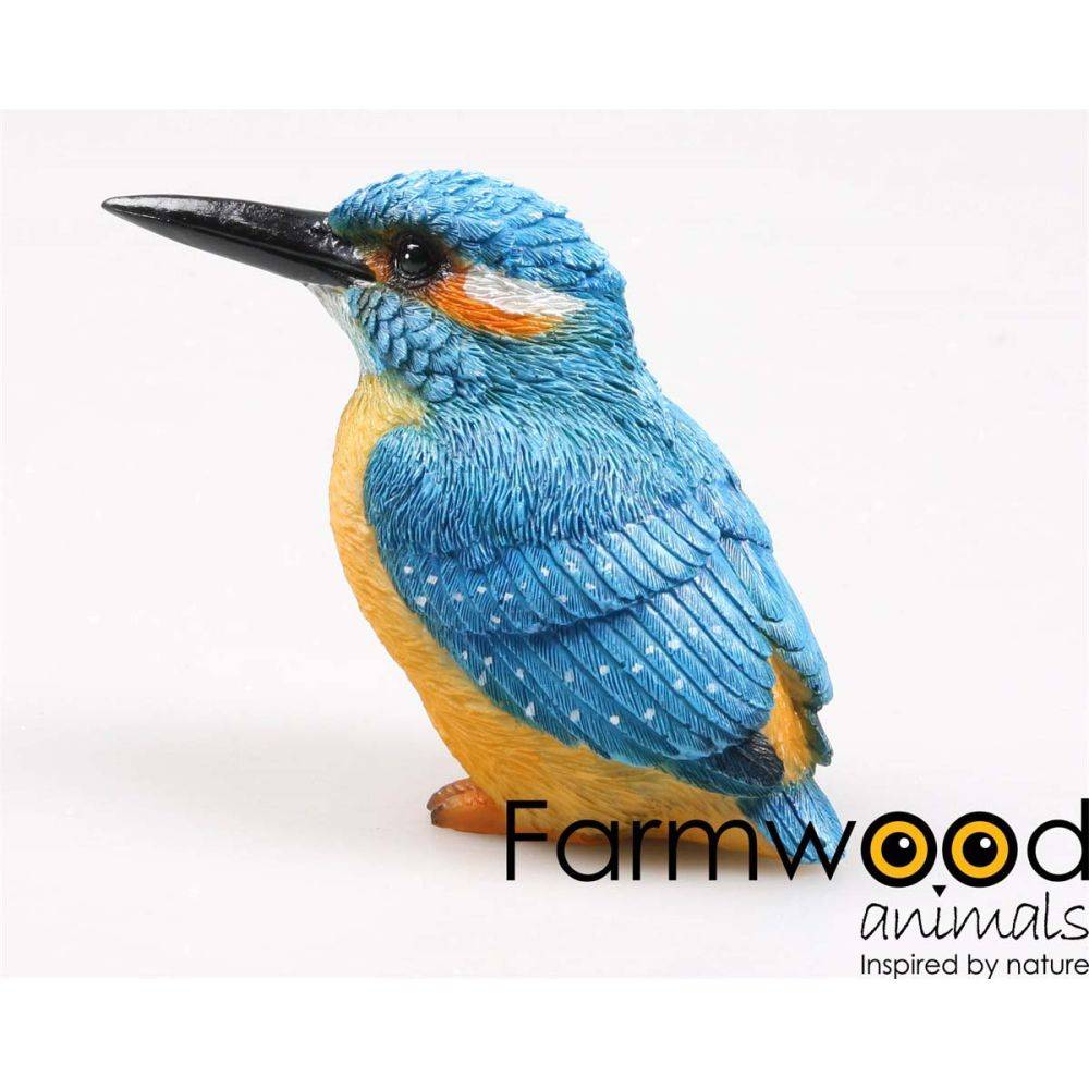 Farmwood Animals - Oiseau martin pêcheur en résine 12.5 x 6 x 10 cm (Lot de 2) - Imagen 3