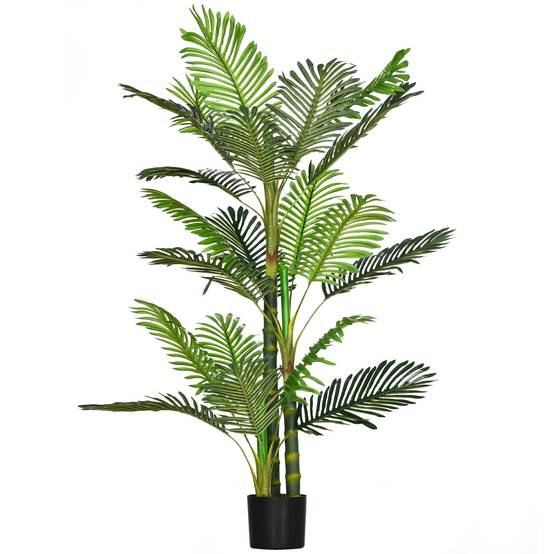 Plante Artificielle Palme Plastique Intérieur Sans Entretien 150cm Vert - ComfortXL Outdoor Living - Image 2