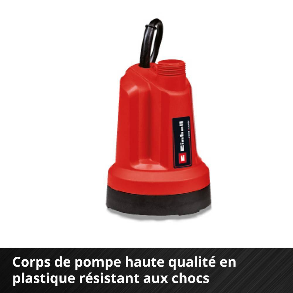 Einhell - Pompe d’évacuation eaux claires sans fil GE-SP 18 Li - Capacité 5000 L/h - Profondeur d'immersion 4 m - sans batterie Einhell - Image 3