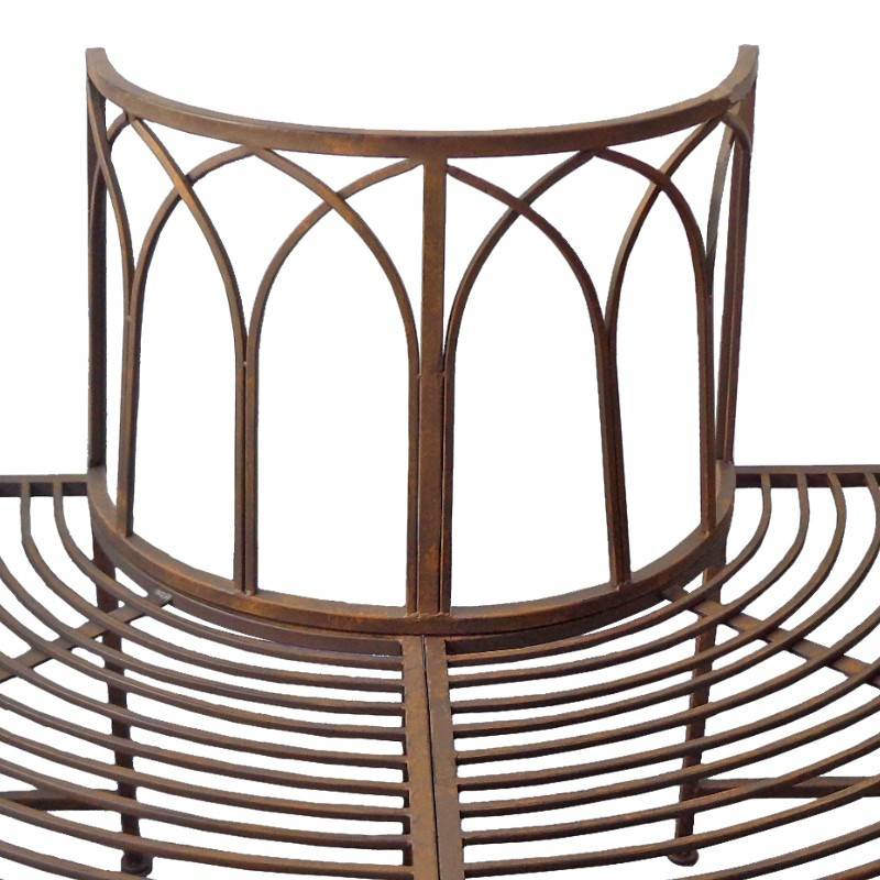 La Grande Prairie - Banc de jardin demi cercle en fer 139x70x83cm - Image 3