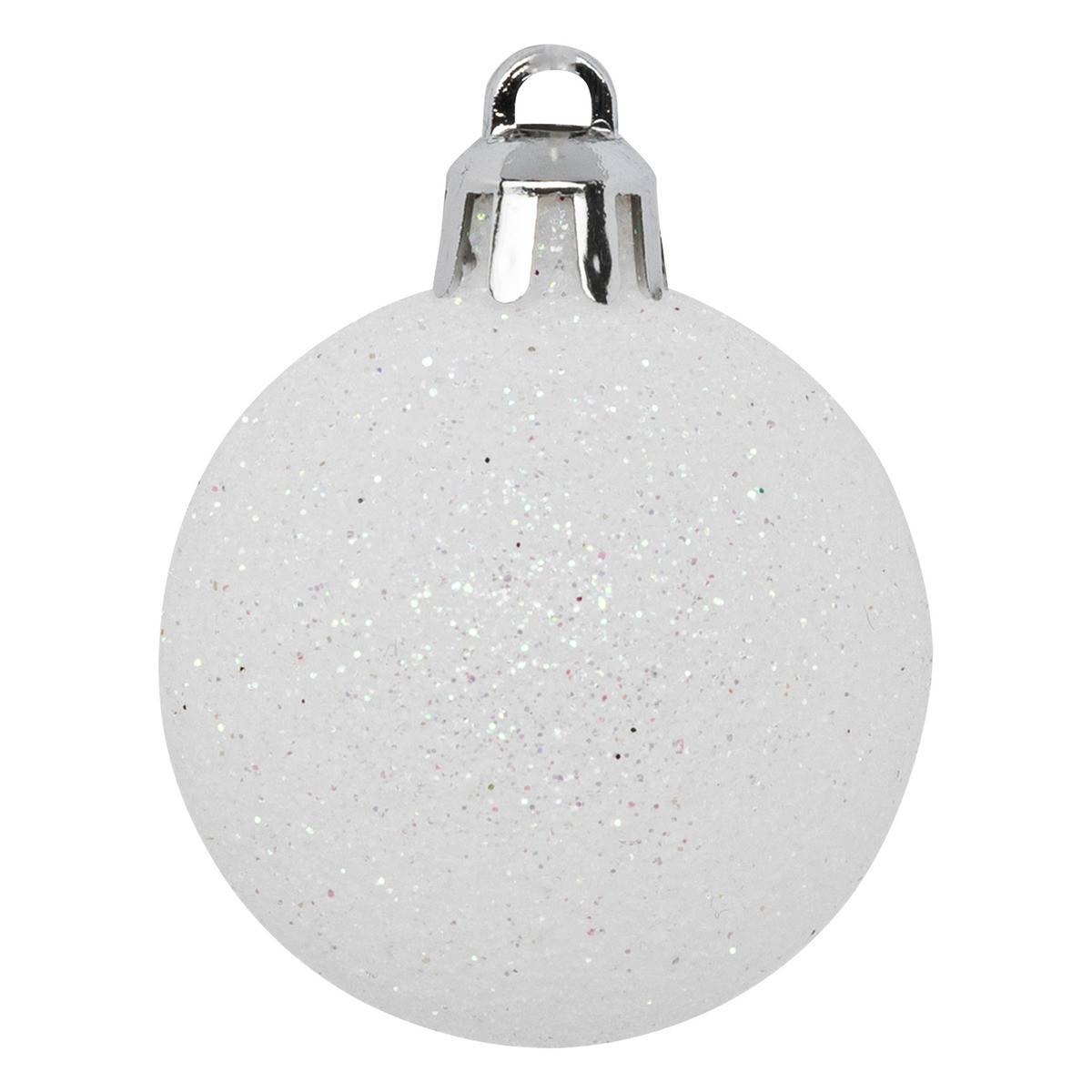 Fééric Lights & Christmas - Déco de sapin Lot de 12 Boules de Noël D 4 cm - Rose et Blanc - Imagen 5