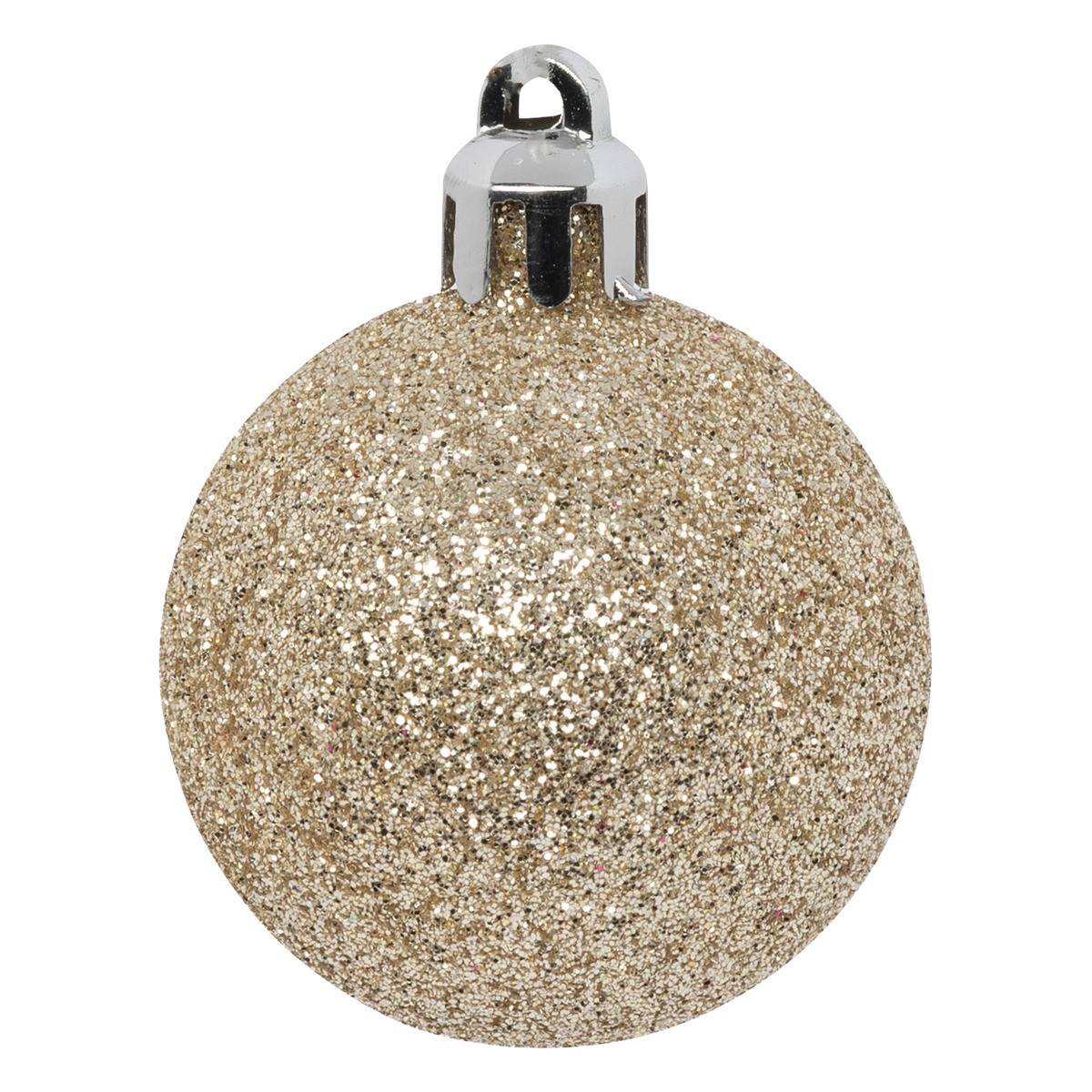 Fééric Lights & Christmas - Déco de sapin Lot de 12 Boules de Noël D 4 cm - Rose et Blanc - Imagen 3