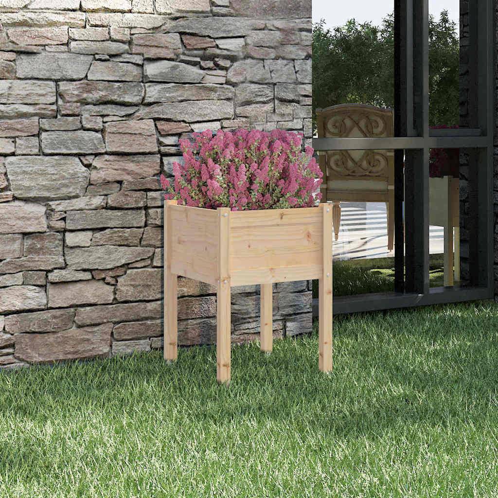 Vidaxl - Jardinière d'extérieur 50x50x70 cm bois de pin massif vidaXL 810799 - Image 1