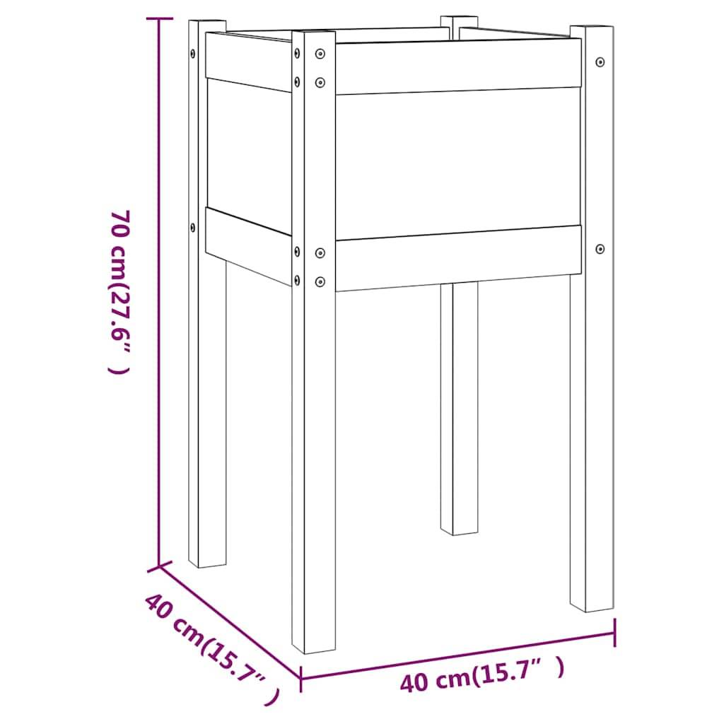 Vidaxl - Jardinière d'extérieur 50x50x70 cm bois de pin massif vidaXL 810799 - Image 3
