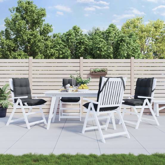Coussins de chaise à dossier bas tissu Oxford anthracite 100 x 50 x 7 cm, poids:6.2kg - PANGIVO - Image 1
