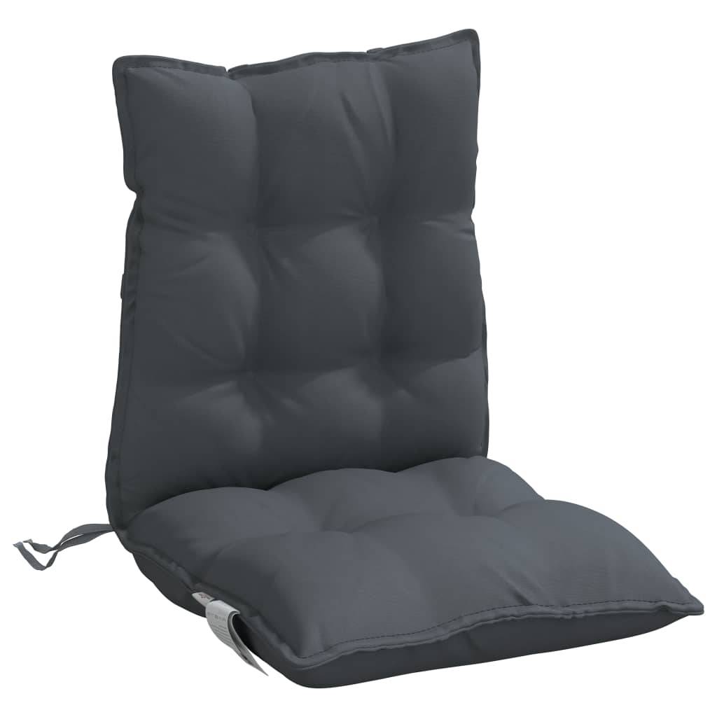 Coussins de chaise à dossier bas tissu Oxford anthracite 100 x 50 x 7 cm, poids:6.2kg - PANGIVO - Image 5