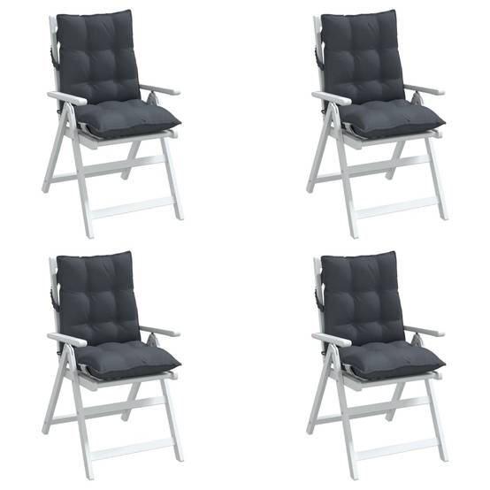 Coussins de chaise à dossier bas tissu Oxford anthracite 100 x 50 x 7 cm, poids:6.2kg - PANGIVO - Image 4