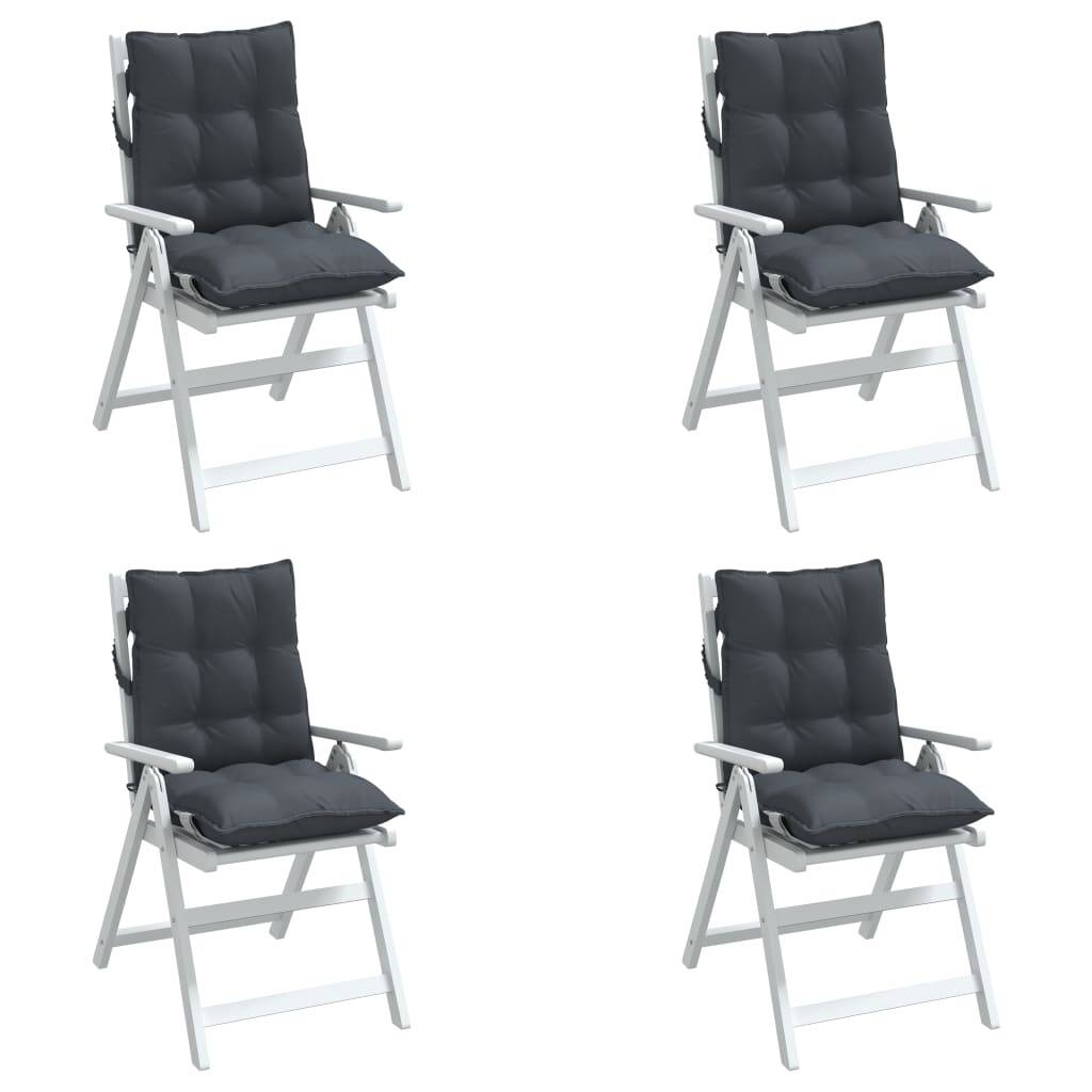 Coussins de chaise à dossier bas tissu Oxford anthracite 100 x 50 x 7 cm, poids:6.2kg - PANGIVO - Image 4