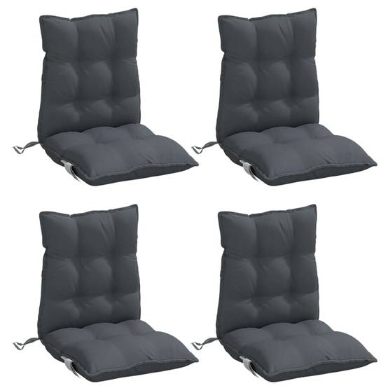 Coussins de chaise à dossier bas tissu Oxford anthracite 100 x 50 x 7 cm, poids:6.2kg - PANGIVO - Image 3