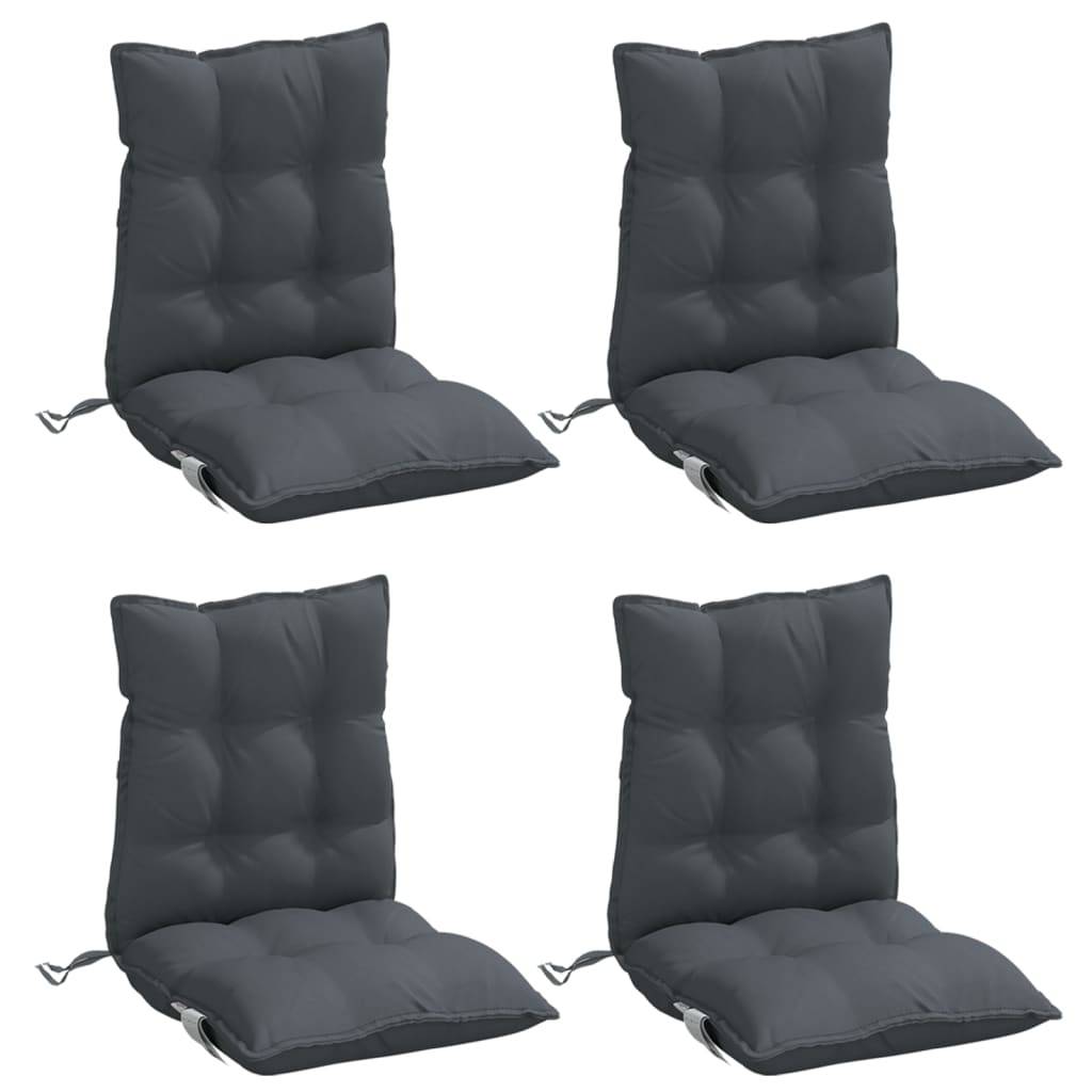 Coussins de chaise à dossier bas tissu Oxford anthracite 100 x 50 x 7 cm, poids:6.2kg - PANGIVO - Image 3