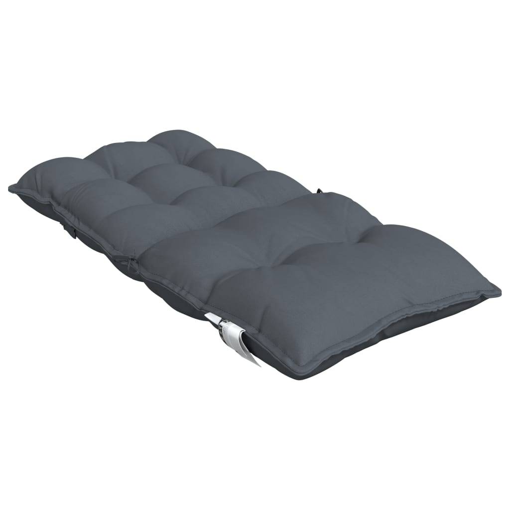 Coussins de chaise à dossier bas tissu Oxford anthracite 100 x 50 x 7 cm, poids:6.2kg - PANGIVO - Image 6