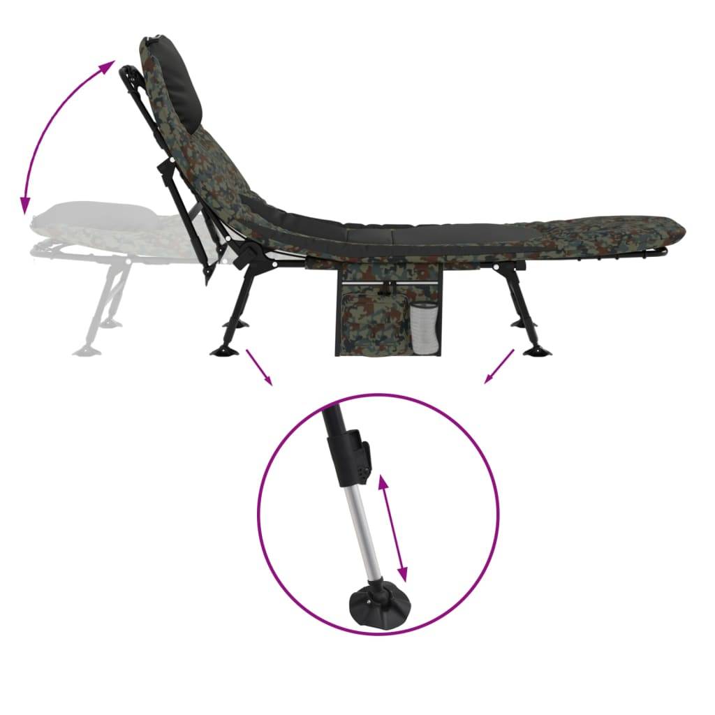 Prolenta Premium - Chaise longue pliante/transat  Thirja Vert  196 X 75 X 32-100 cm  - P87211V - Image 3