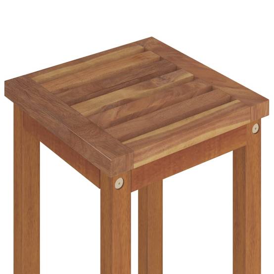 Vidaxl - Tabourets de bar lot de 8 bois massif d'acacia vidaXL 3115991 - Image 5