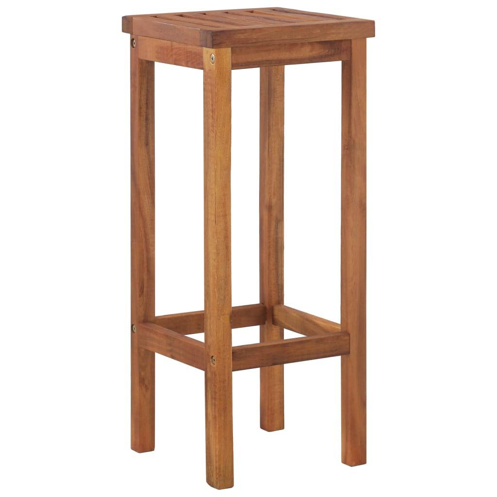 Vidaxl - Tabourets de bar lot de 8 bois massif d'acacia vidaXL 3115991 - Image 7