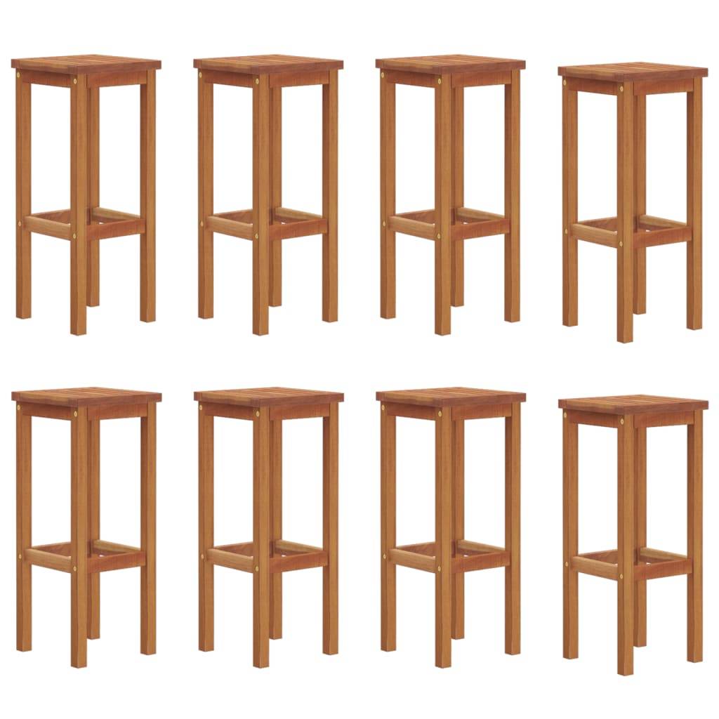Vidaxl - Tabourets de bar lot de 8 bois massif d'acacia vidaXL 3115991 - Image 2