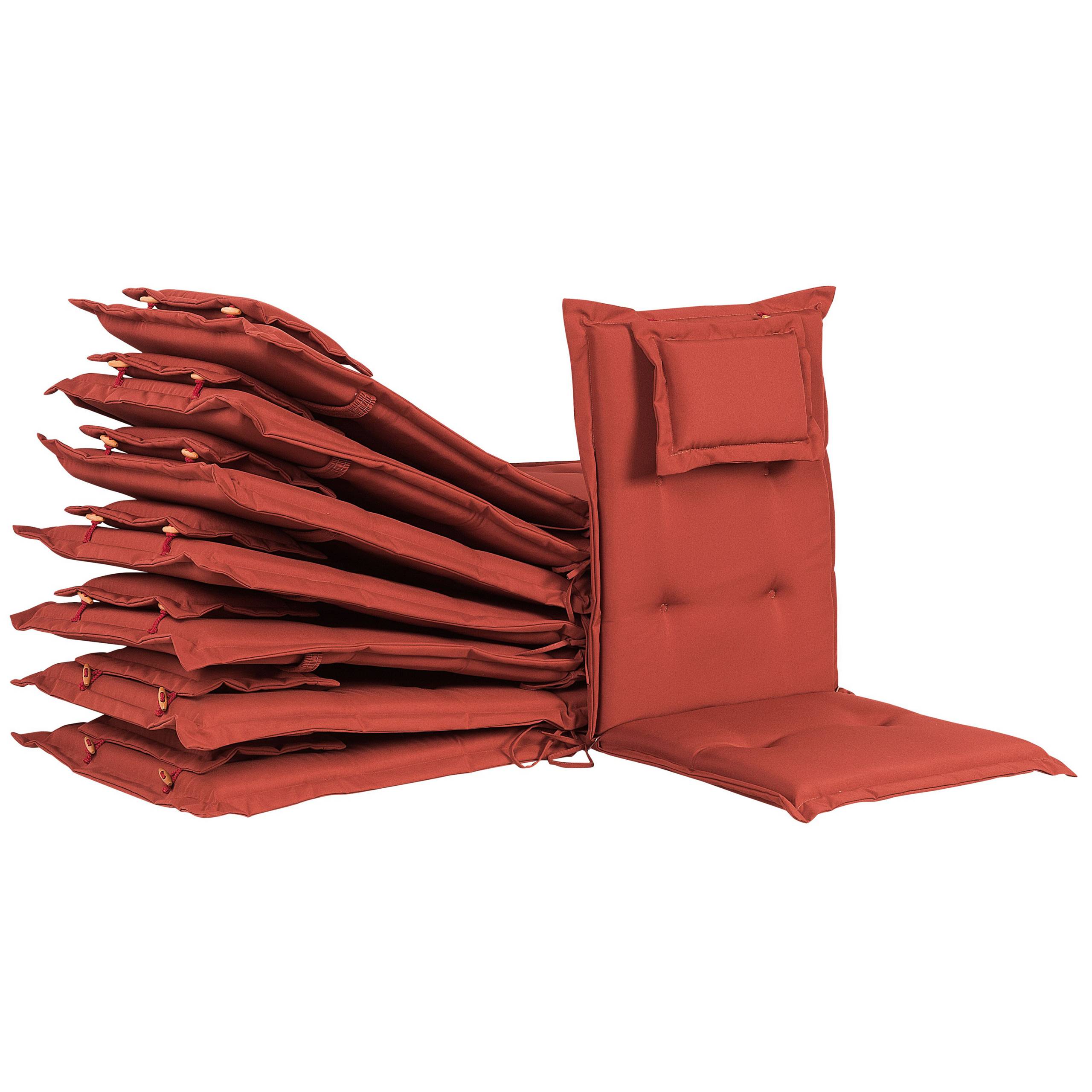Beliani - Coussin d'assise d'extérieur Polyester Rouge foncé MAUI - Beliani - Imagen 4